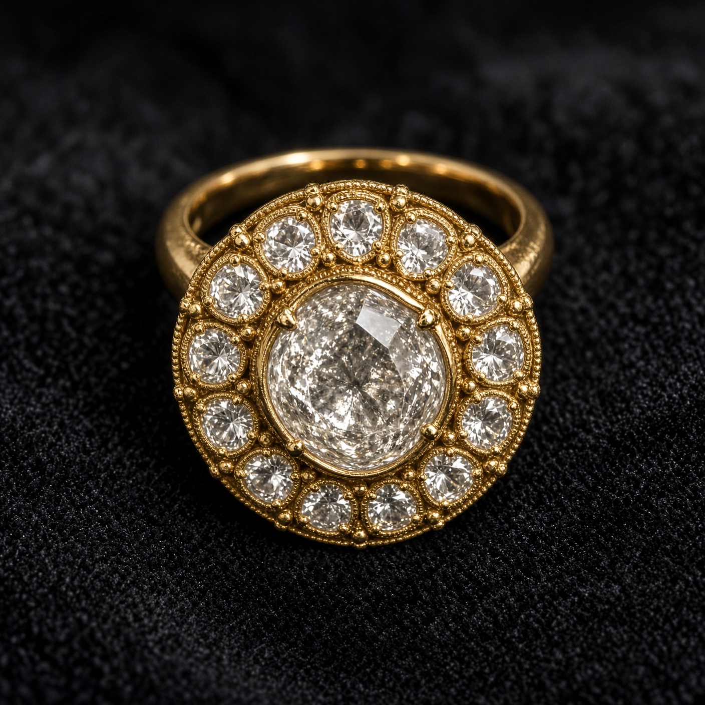 Polki Halo Ring